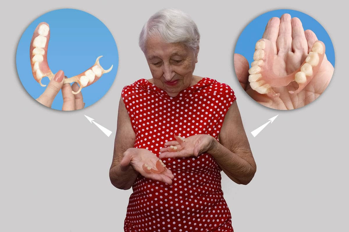 Patiente en Ehpad avec prothèses amovibles